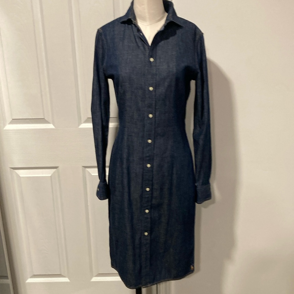 Polo Ralph Lauren dark denim shirt dress 6